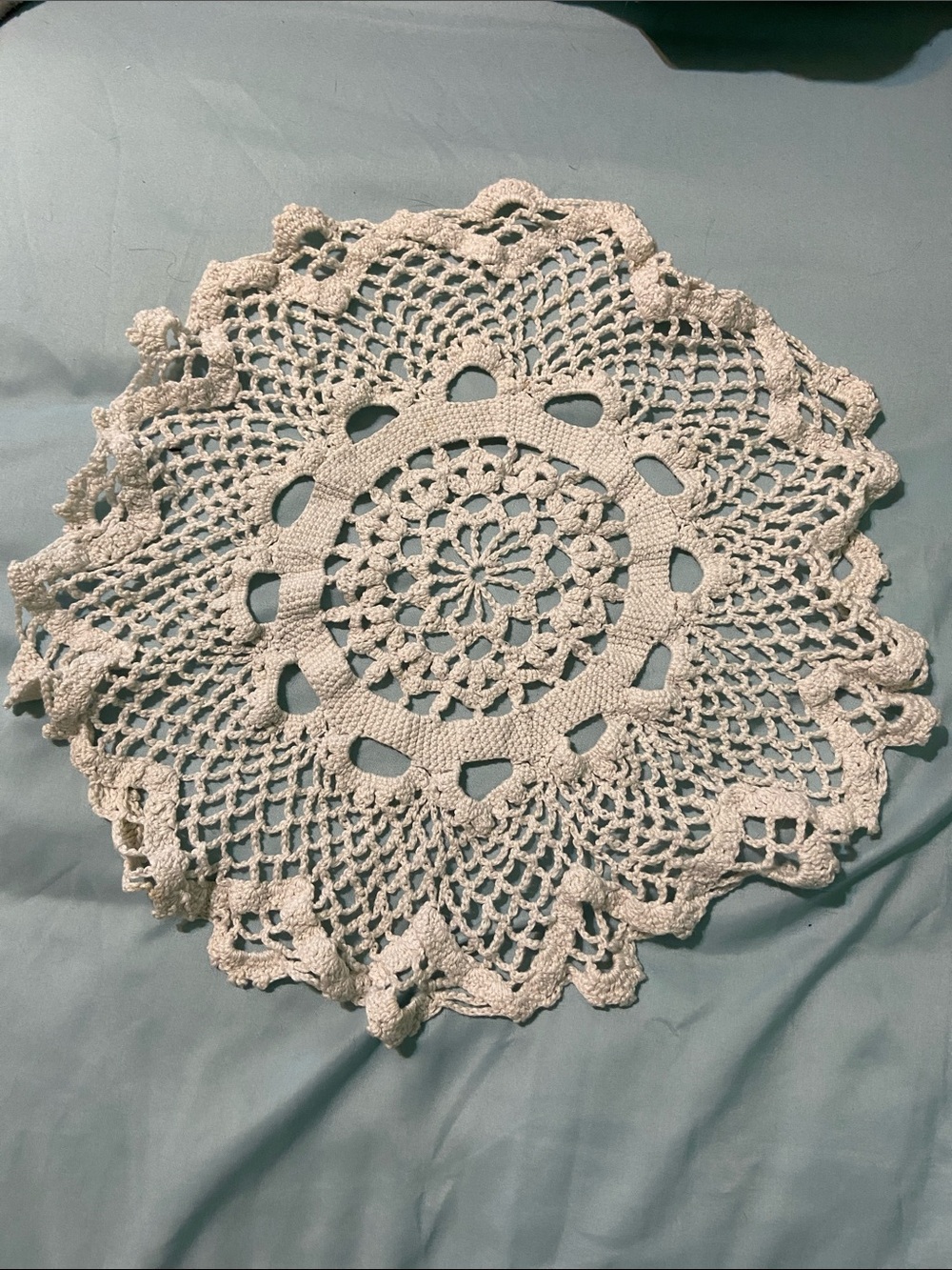 Handmade Crochet Doily - Cream Lace Accent